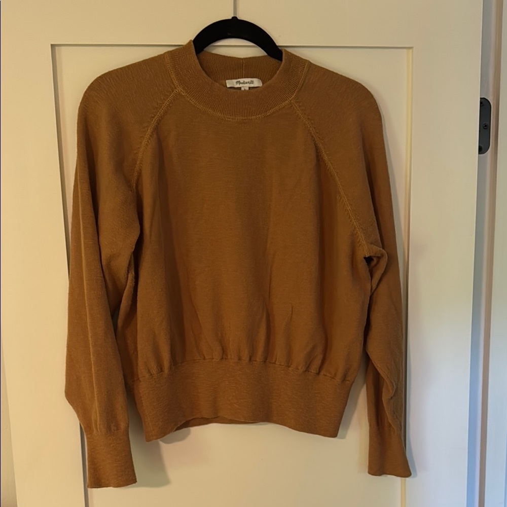 Madewell Camel Brown Mockneck Pullover Sweater